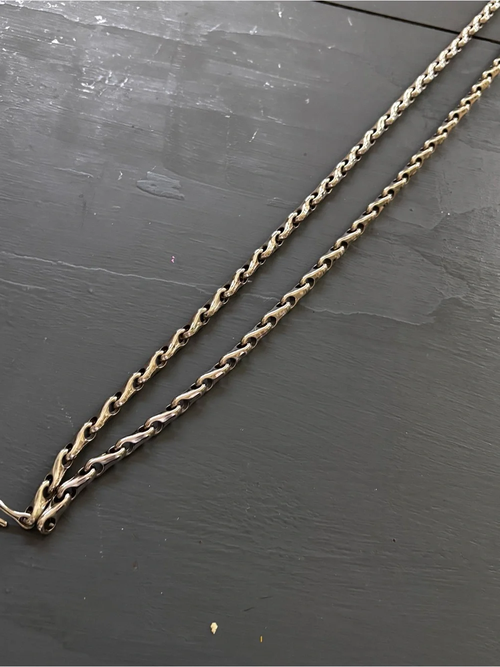 Y2K Silver-Tone Link Chain Belt